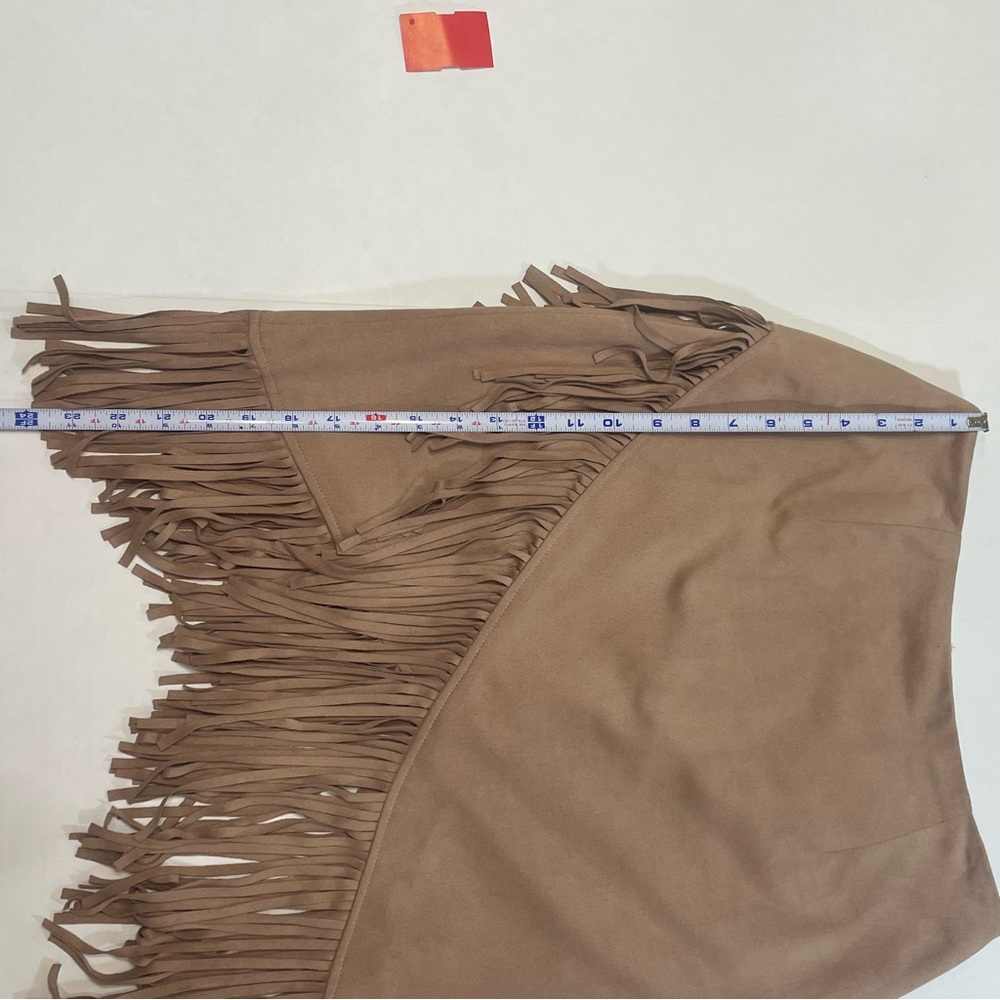 Tan Fringe Women's Skirt. Honey Punch. Size M. Cowgirl vibes. Pre-owned. - Picture 10 of 12